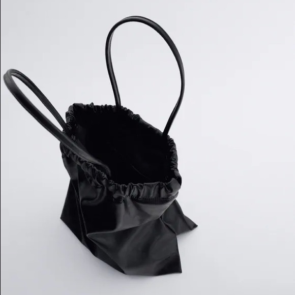 NWT Zara Drawstring Closure Tote Bag - Picture 2 of 10